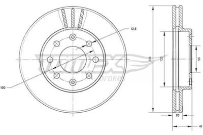 TX7092 TOMEX Brakes Тормозной диск