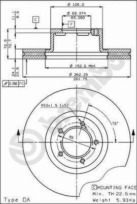 BS7833 BRECO Тормозной диск