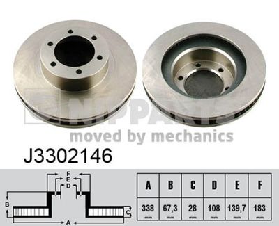 J3302146 NIPPARTS Тормозной диск