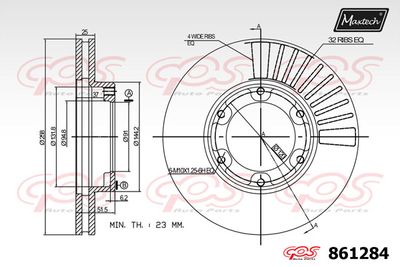 861284 MAXTECH Тормозной диск