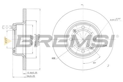 CD6088S BREMSI Тормозной диск