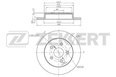 BS6191 ZEKKERT Тормозной диск