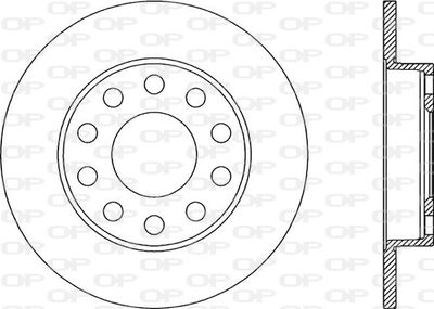 BDR193910 OPEN PARTS Тормозной диск