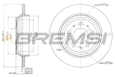 CD7964S BREMSI Тормозной диск