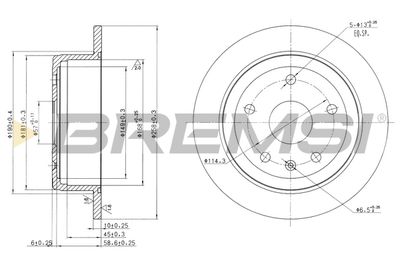 CD7188S BREMSI Тормозной диск