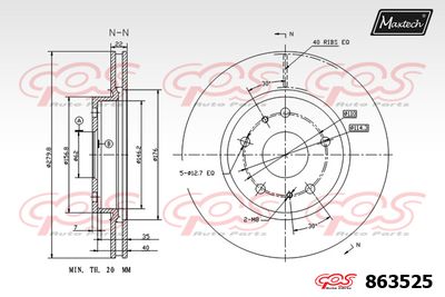 863525 MAXTECH Тормозной диск