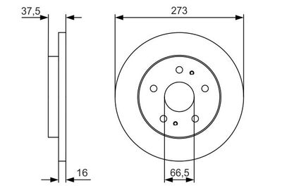 0986479R02 BOSCH Тормозной диск