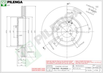 V198 PILENGA Тормозной диск