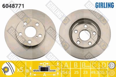 6048771 GIRLING Тормозной диск
