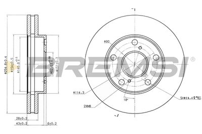 CD6702V BREMSI Тормозной диск