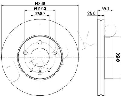 600958 JAPKO Тормозной диск