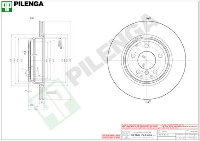 V1409 PILENGA Тормозной диск