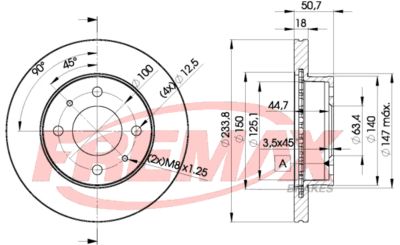 BD0550 FREMAX Тормозной диск