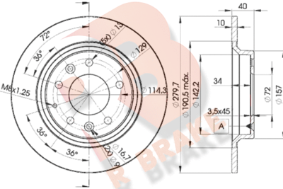 78RBD23268 R BRAKE Тормозной диск