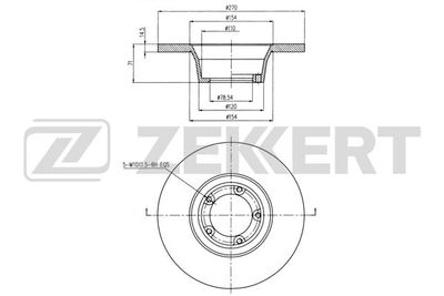 BS5979 ZEKKERT Тормозной диск