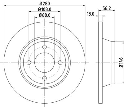 MDC812 MINTEX Тормозной диск