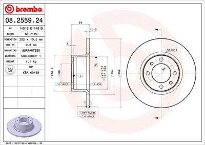 08255924 BREMBO Тормозной диск