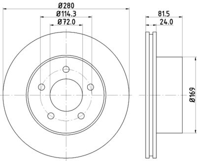 8DD355108591 HELLA PAGID Тормозной диск