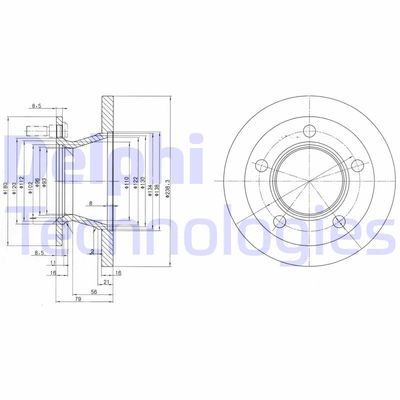 BG2494 DELPHI Тормозной диск