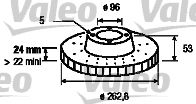 186607 VALEO Тормозной диск