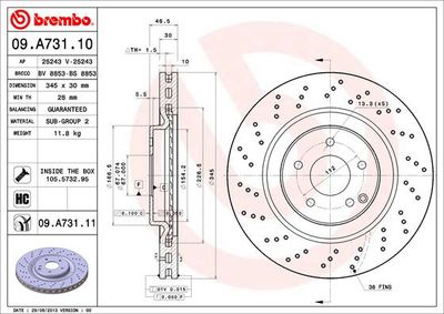 BS8853 BRECO Тормозной диск