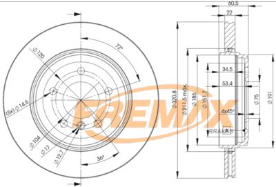 BD6074 FREMAX Тормозной диск