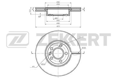 BS5846 ZEKKERT Тормозной диск