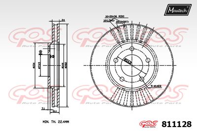 811128 MAXTECH Тормозной диск