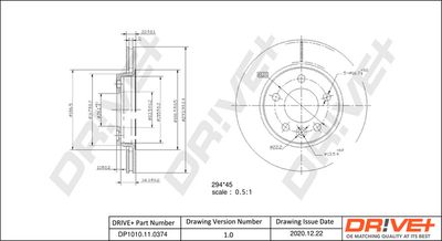 DP1010110374 Dr!ve+ Тормозной диск