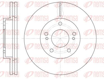 6124210 REMSA Тормозной диск