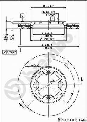 09492110 BREMBO Тормозной диск