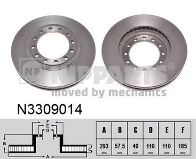 N3309014 NIPPARTS Тормозной диск