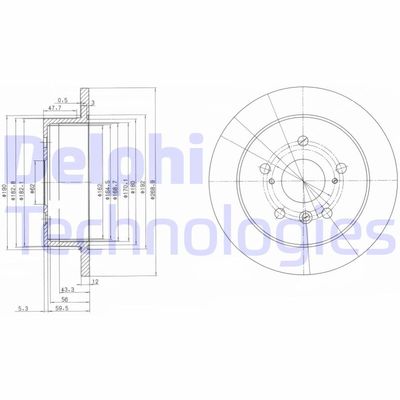 BG3736 DELPHI Тормозной диск