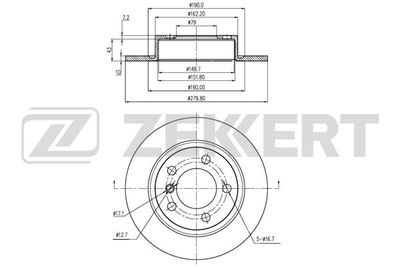 BS6339 ZEKKERT Тормозной диск