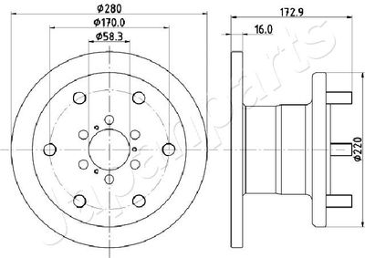 DI0255 JAPANPARTS Тормозной диск