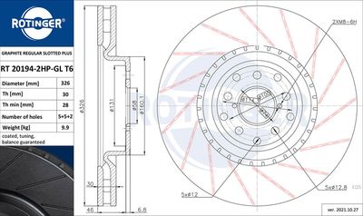 RT201942HPGLT6 ROTINGER Тормозной диск