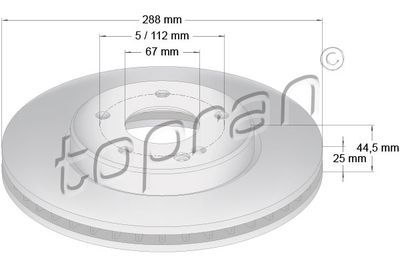 401384 TOPRAN Тормозной диск