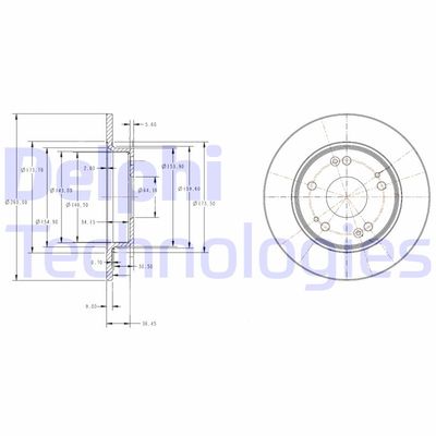 BG4118C DELPHI Тормозной диск