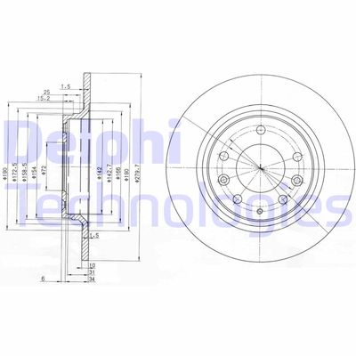 BG3875 DELPHI Тормозной диск