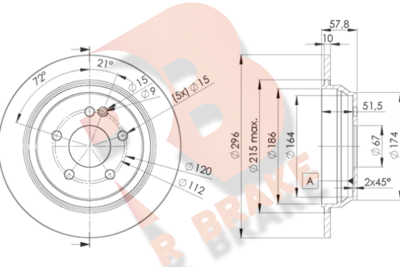 78RBD20416 R BRAKE Тормозной диск