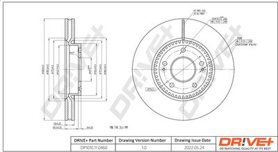 DP1010110460 Dr!ve+ Тормозной диск