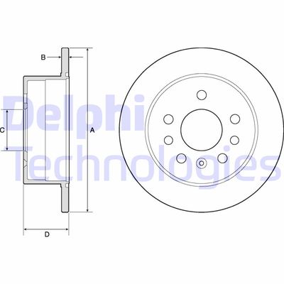 BG2879 DELPHI Тормозной диск