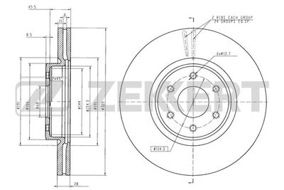 BS6566 ZEKKERT Тормозной диск