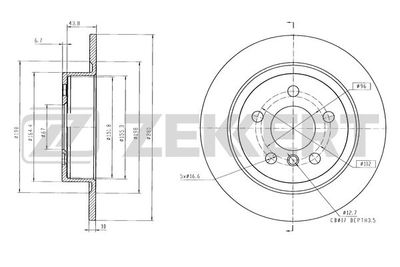 BS6597 ZEKKERT Тормозной диск