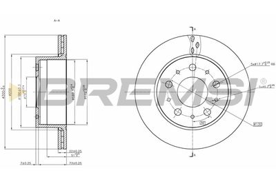 CD7321V BREMSI Тормозной диск