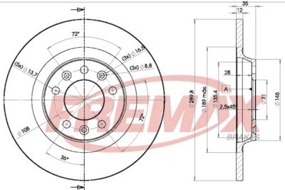 BD4609 FREMAX Тормозной диск