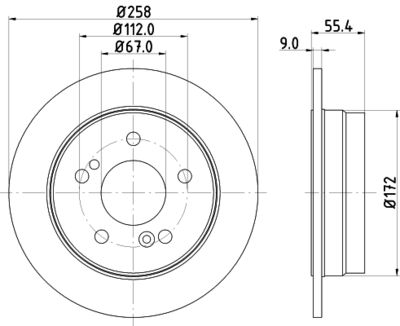 8DD355102991 HELLA PAGID Тормозной диск