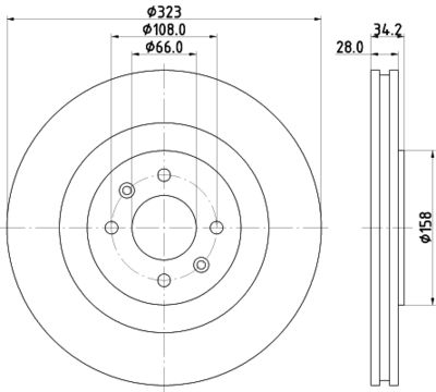 8DD355120401 HELLA PAGID Тормозной диск