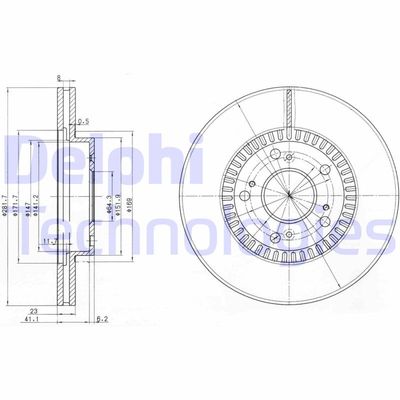 BG3720 DELPHI Тормозной диск