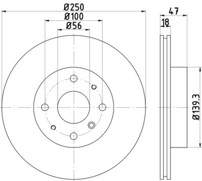 MDC2103 MINTEX Тормозной диск